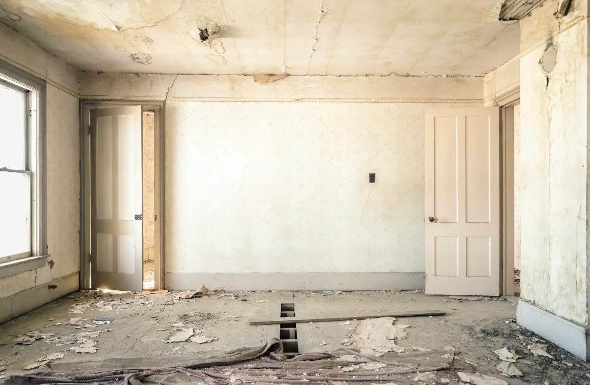 Waste disposal crew managing a cleanout project in Newcomerstown